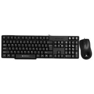 Zebronics Wired Keyboard and Mouse Combo with 104 Keys and a USB Mouse with 1200 DPI